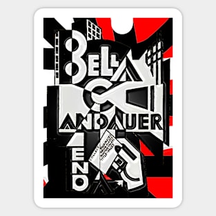 Bauhaus abstract graphic art Sticker